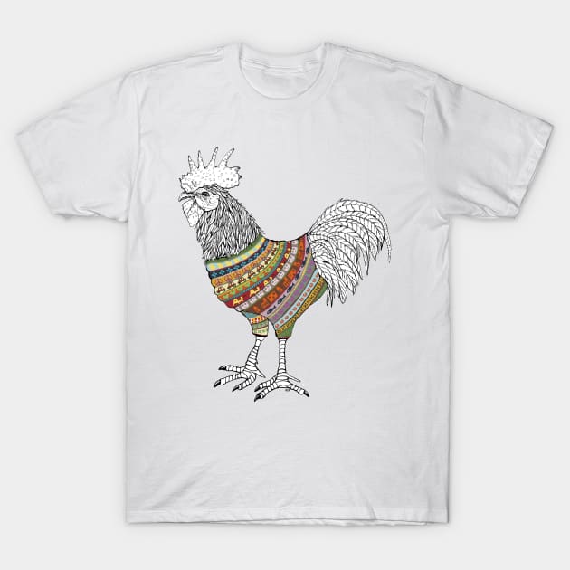 Rooster Knit T-Shirt by msmart